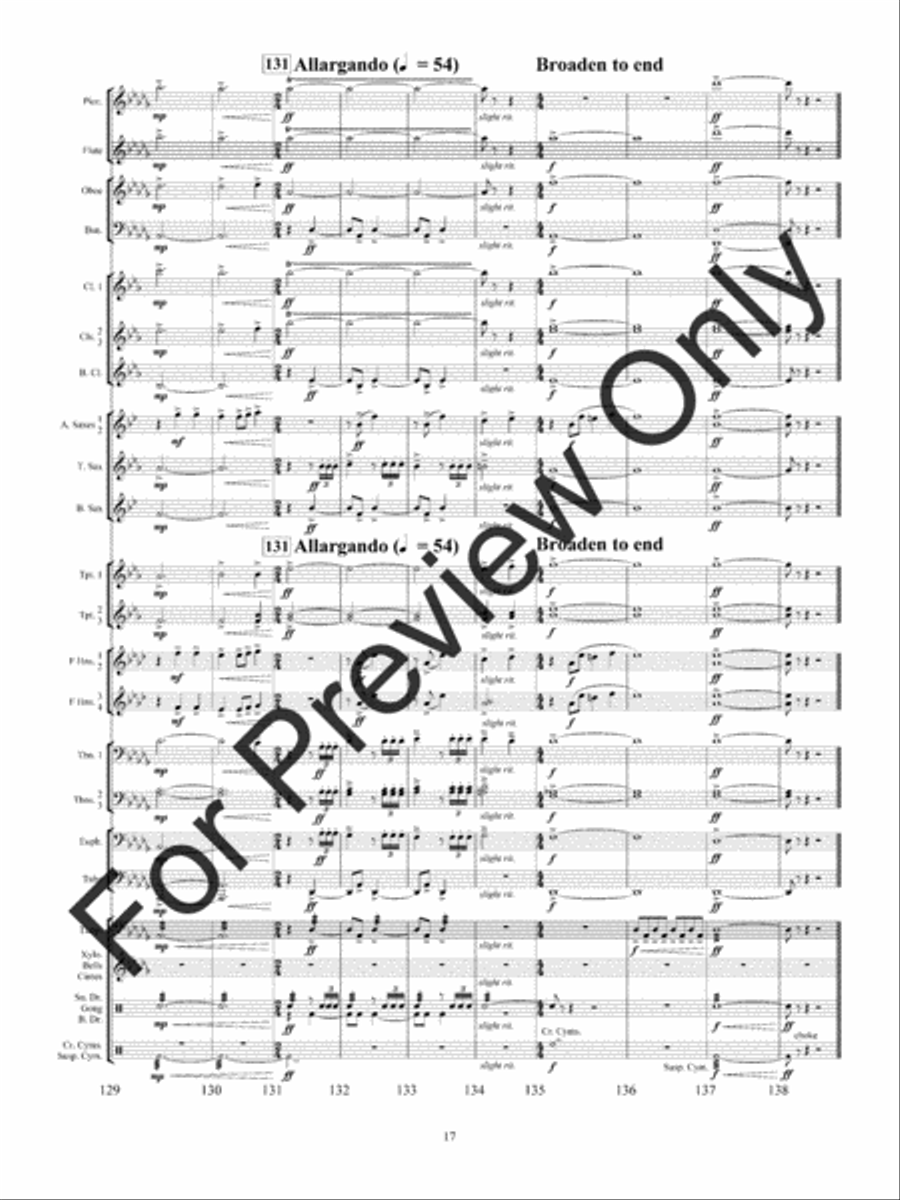 Variations On A Mighty Fortress Concert Band scores gallery preview page 20