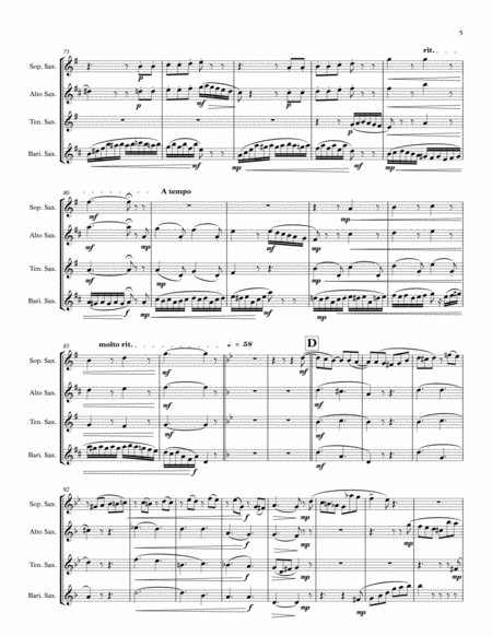 LA MOLINARA - Theme and Variations for Saxophone Quartet (SATB) image number null
