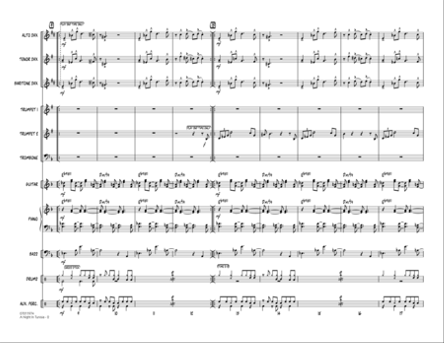 A Night In Tunisia - Full Score Jazz Ensemble scores gallery preview page 2