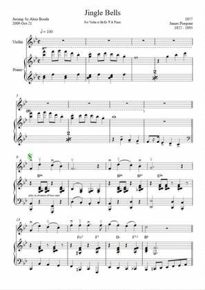 Jingle Bells (easily swinging solo & piano)