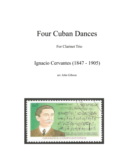 4 Cuban Dances by Cervantes for clarinet trio image number null