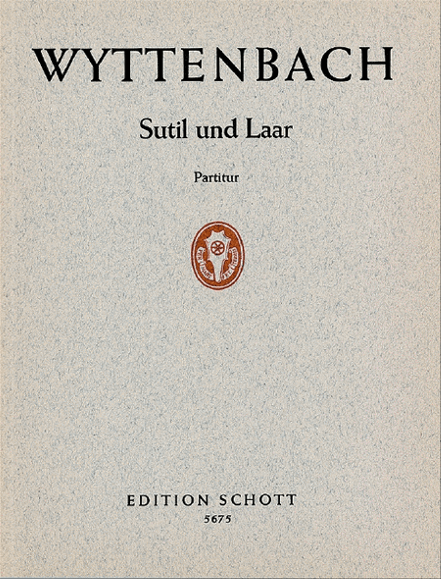 Wyttenbach J Sutil+laar Scherzlieder Mixed Choir scores gallery preview page 1