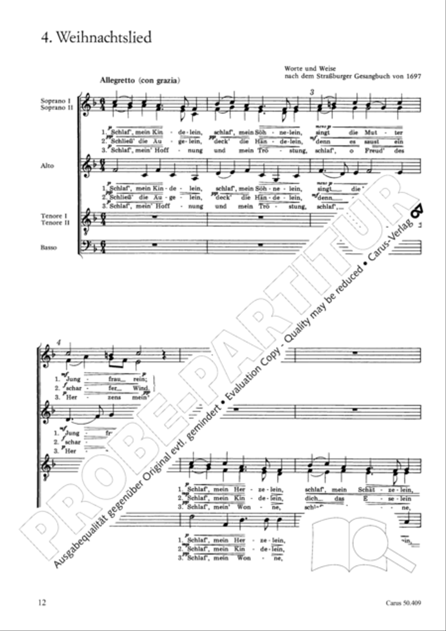 Zwolf deutsche geistliche Gesange Score scores gallery preview page 13