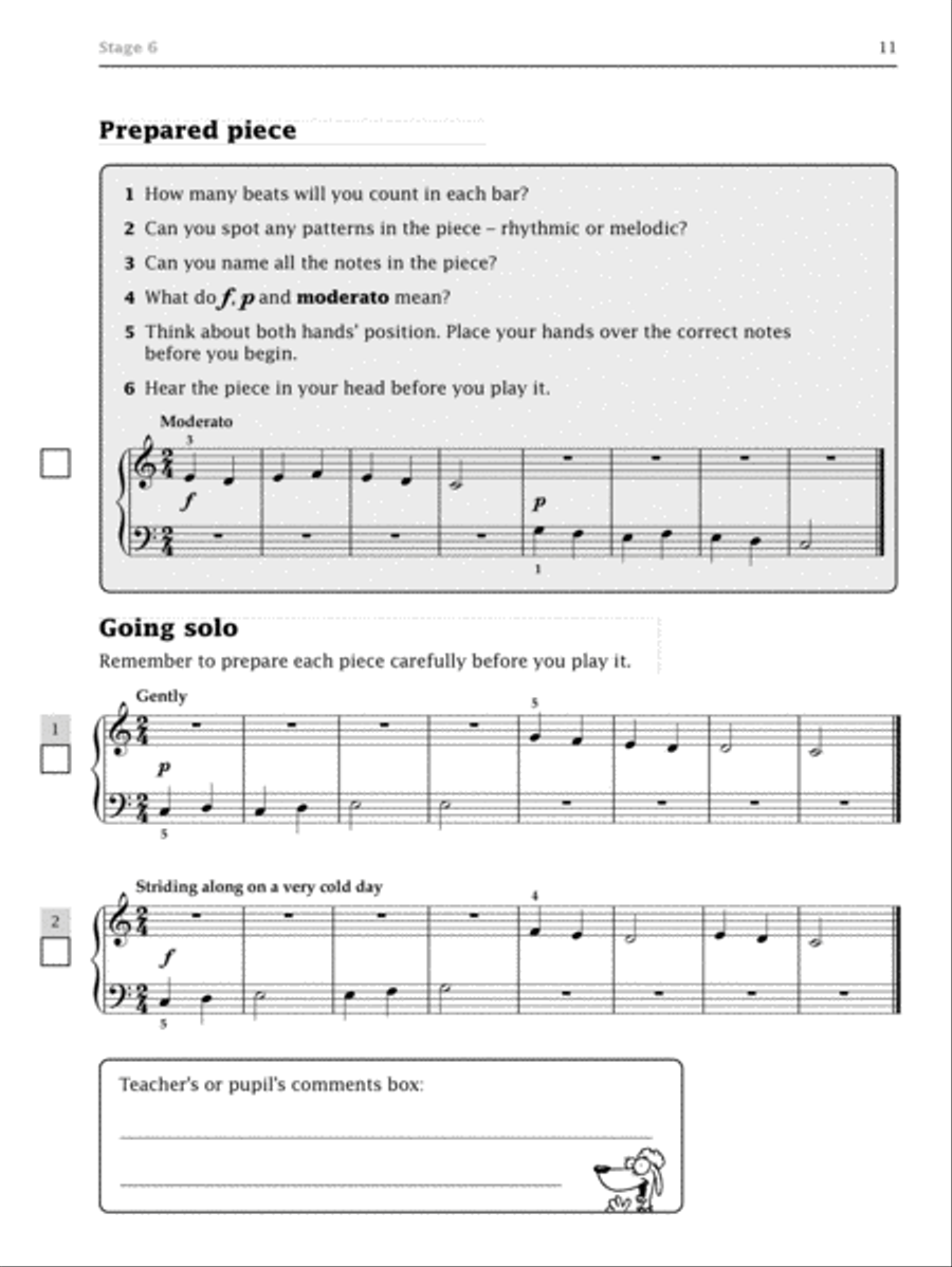 Improve Your Sight-reading! Trinity Piano, Initial