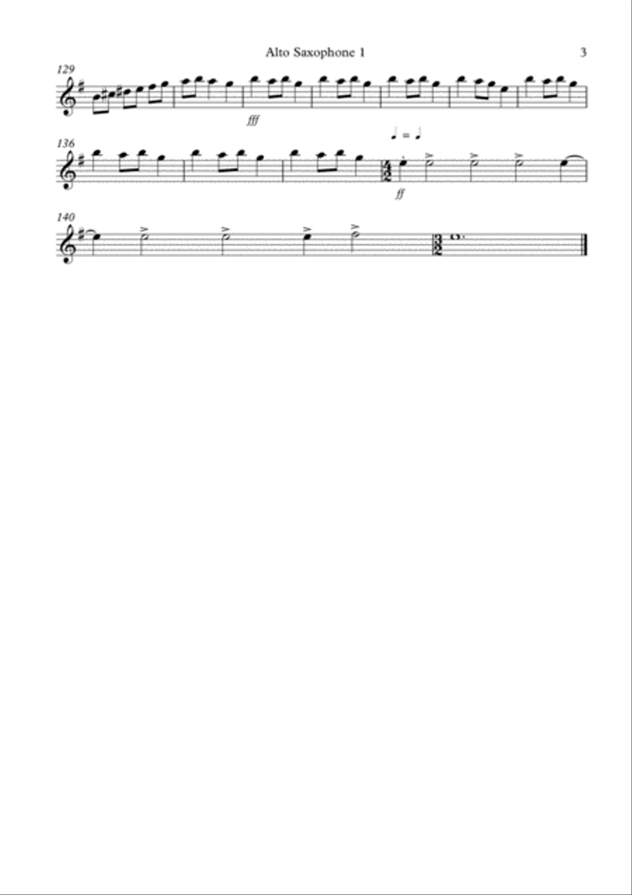 Carol of the Bells for Saxophone Quartet Saxophone Quartet scores gallery preview page 3
