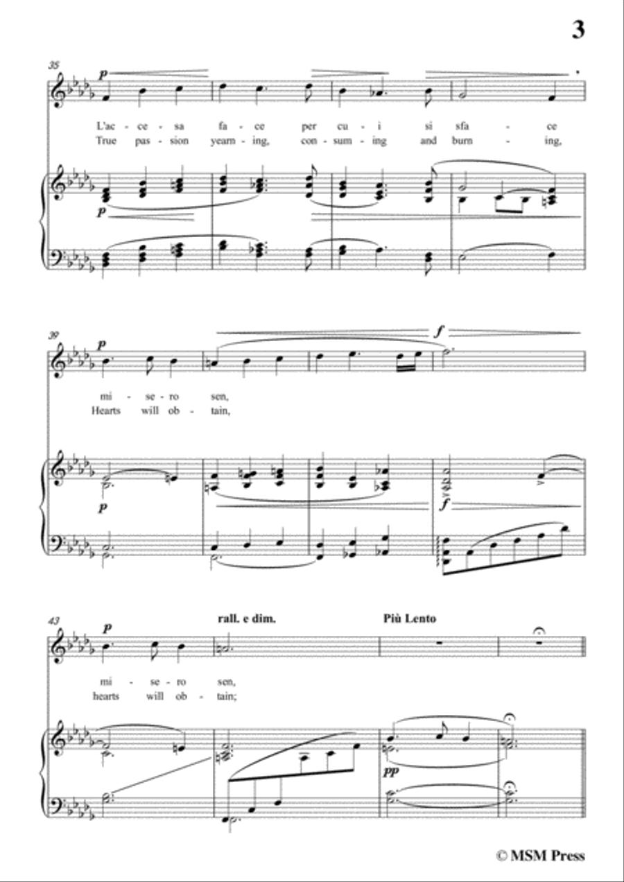 Cesti-Ah! Quanto è vero,from 'Il Pomo d'oro',in D flat Major,for Voice and Piano Voice Solo scores gallery preview page 5