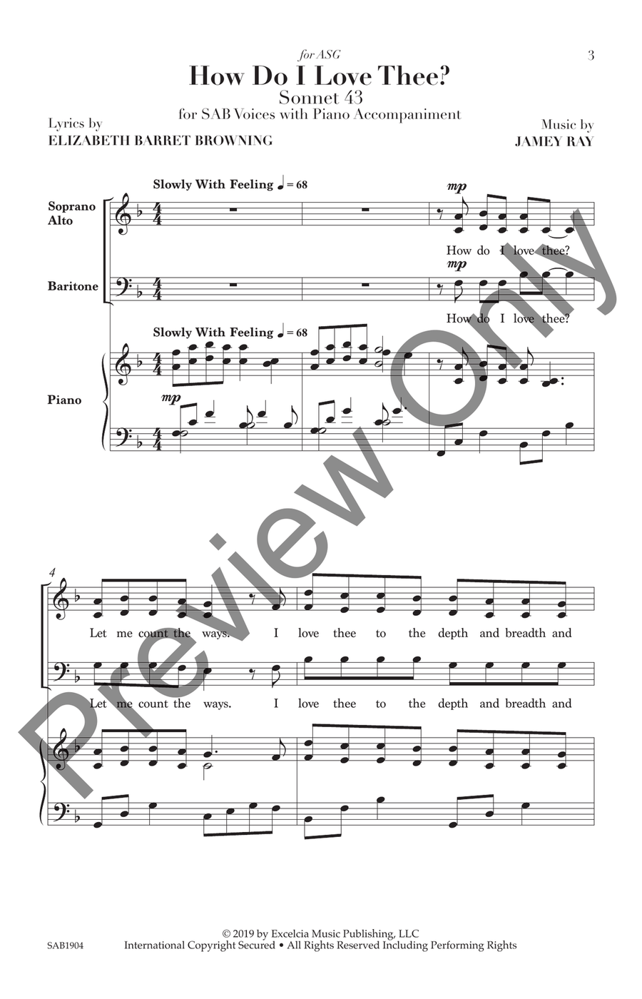 How Do I Love Thee? 3-Part scores gallery preview page 2