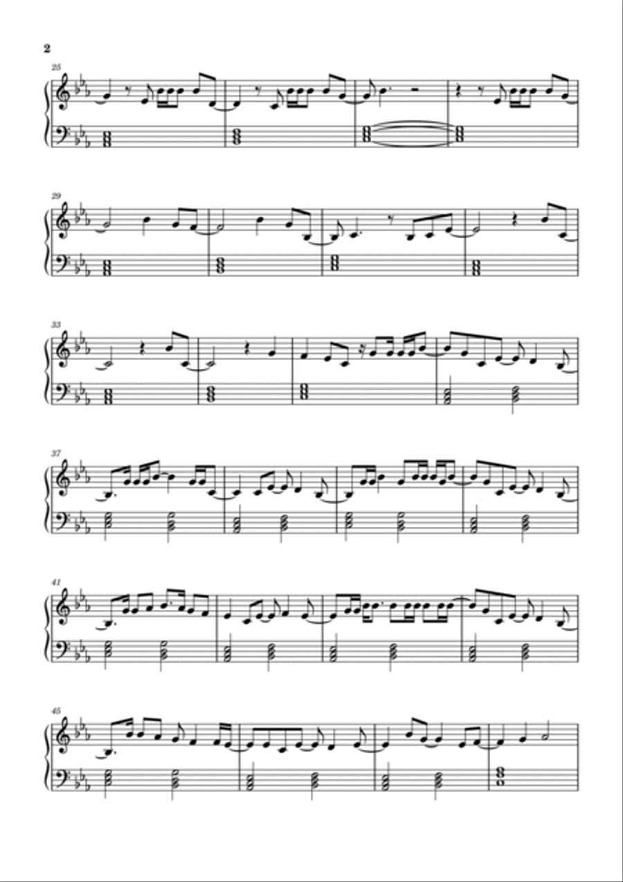 Running Up That Hill Easy Piano scores gallery preview page 2