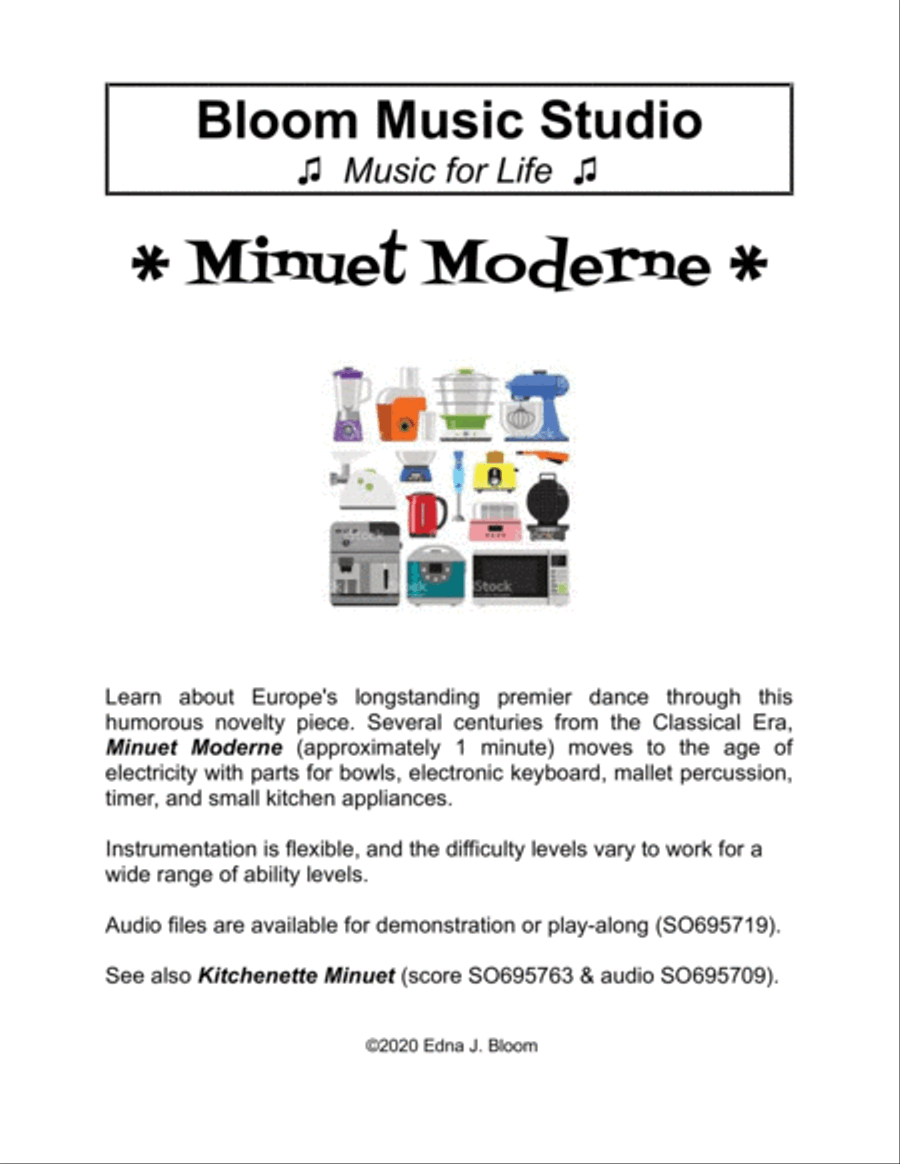 Minuet Moderne Novelty Ensemble Small Ensemble scores gallery preview page 1