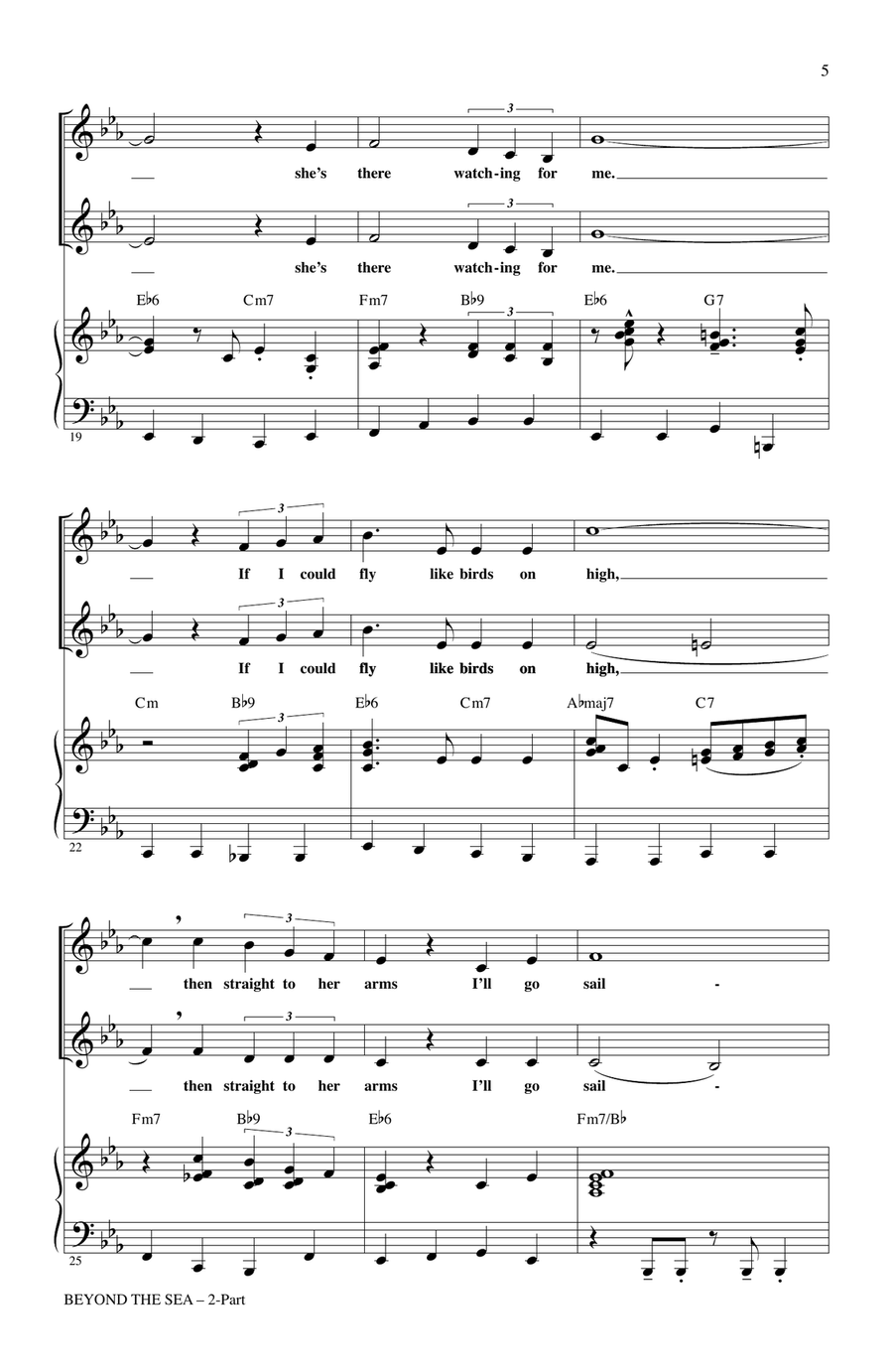 Beyond The Sea (arr. Audrey Snyder) 2-Part scores gallery preview page 3