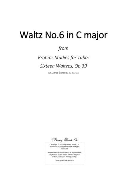 Brahms Waltz No.6 in C Major for unaccompanied Tuba image number null