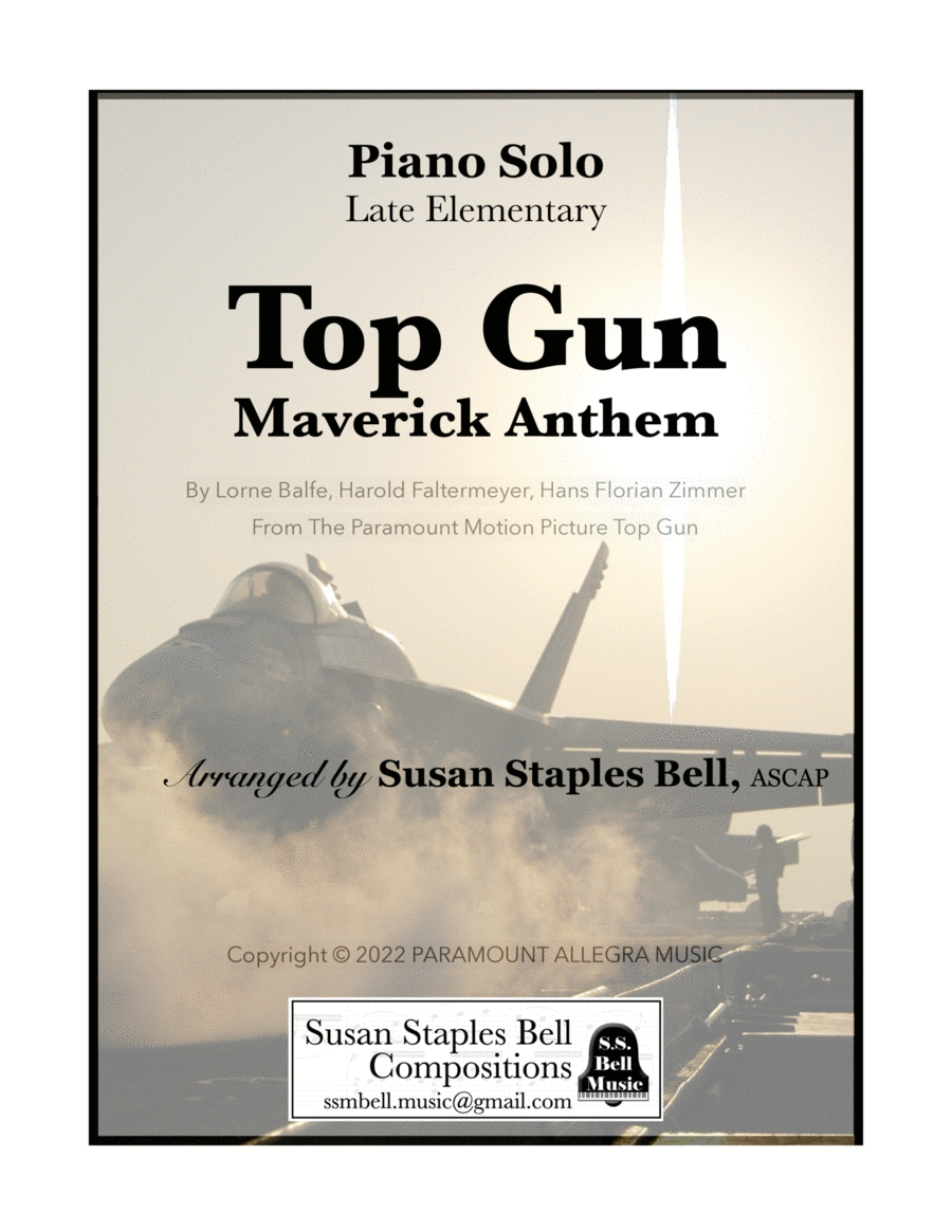 Top Gun: Maverick Anthem Easy Piano scores gallery preview page 1