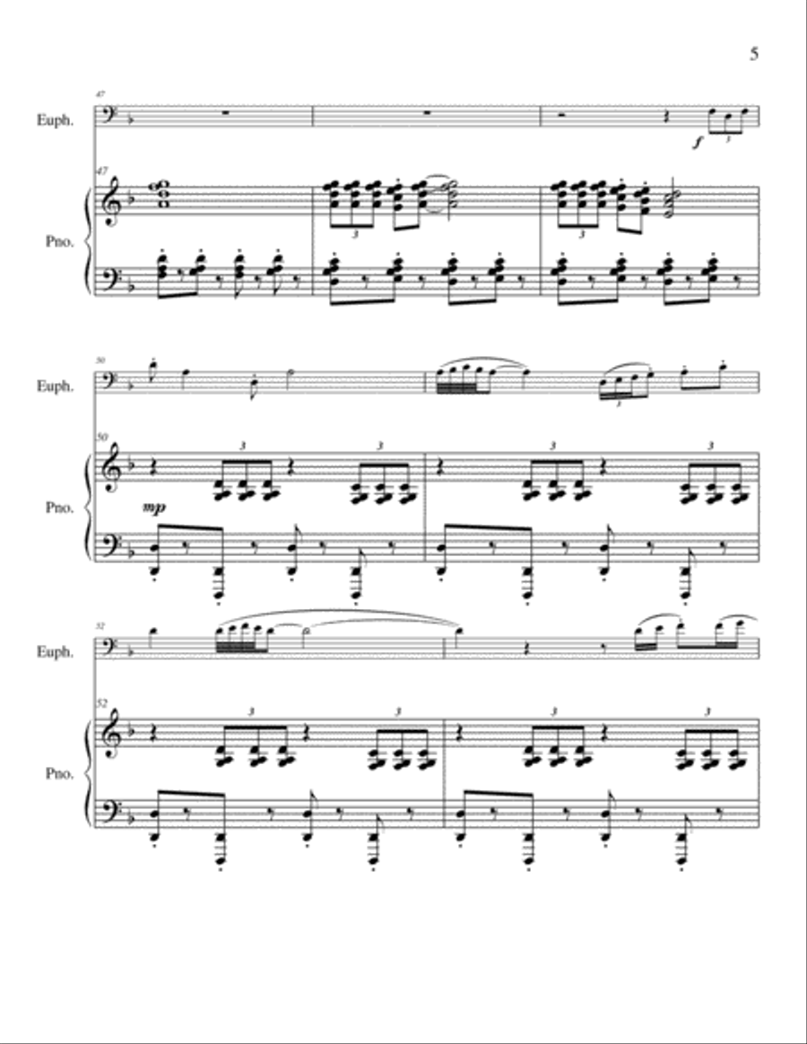Four Four Euphonium scores gallery preview page 5