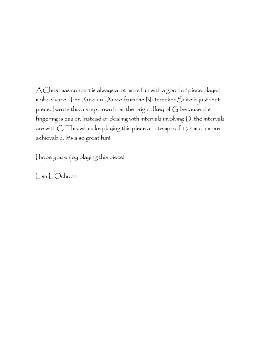 Russian Dance from the Nutcracker Suite for Flute Quartet Flute Quartet scores gallery preview page 2