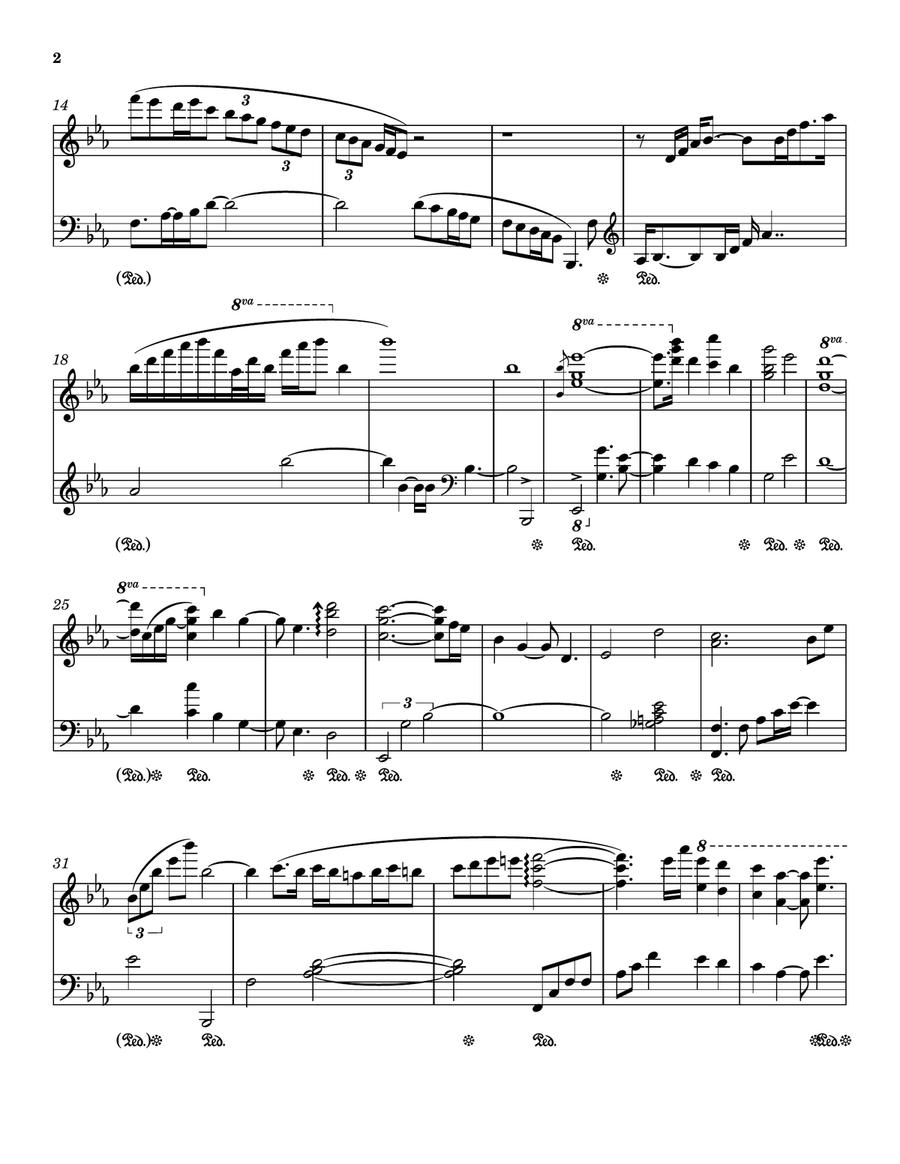 Loving La Vie En Rose Piano Solo scores gallery preview page 2