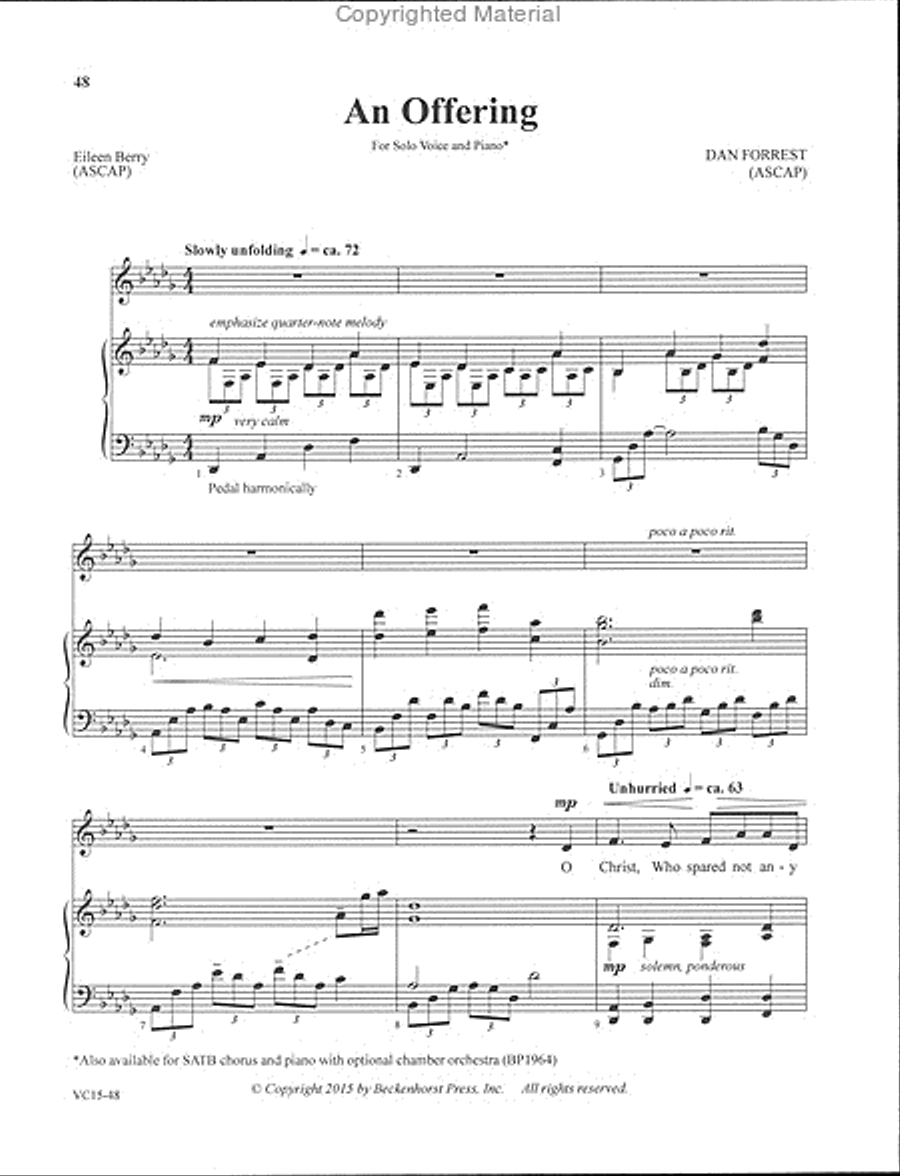 Sacred Solos of Dan Forrest - medium voice Medium Voice scores gallery preview page 16