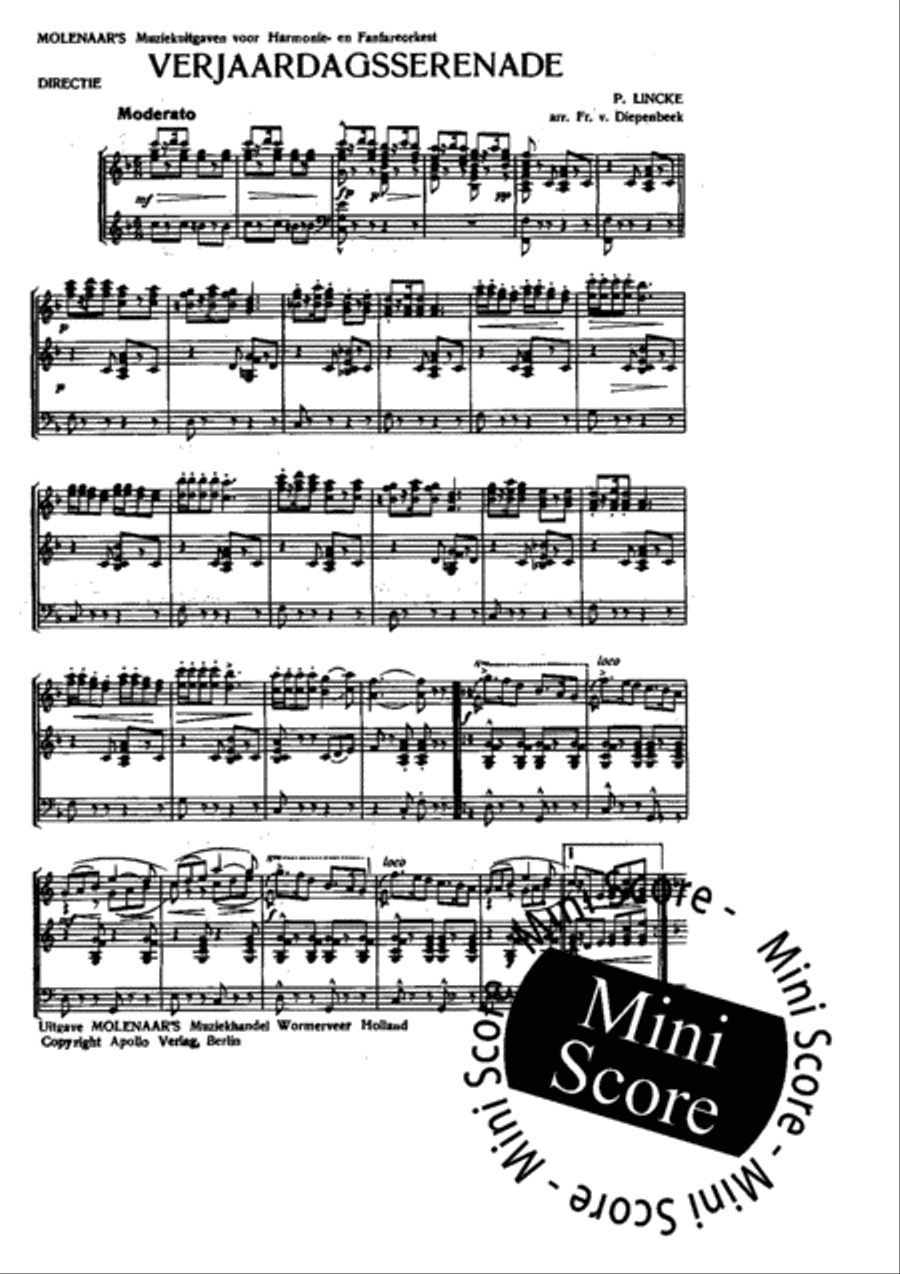 Verjaardagsserenade Fanfare Band scores gallery preview page 3