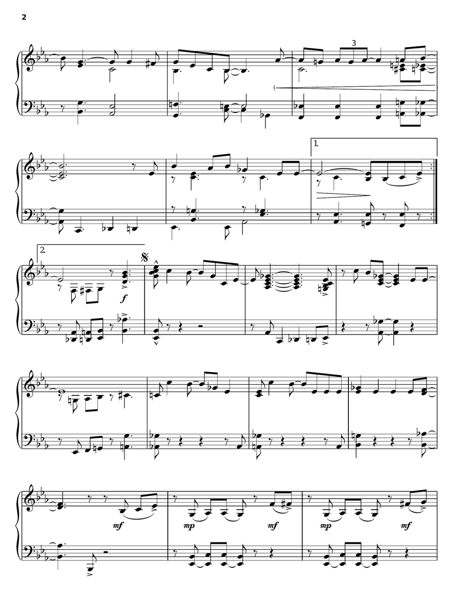 Alright, Okay, You Win Piano Solo scores gallery preview page 2
