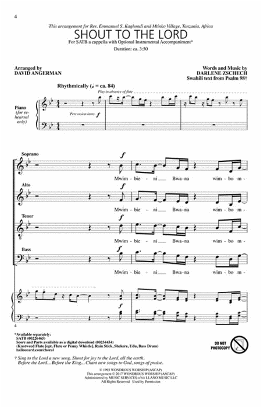 Shout to the Lord 4-Part scores gallery preview page 2