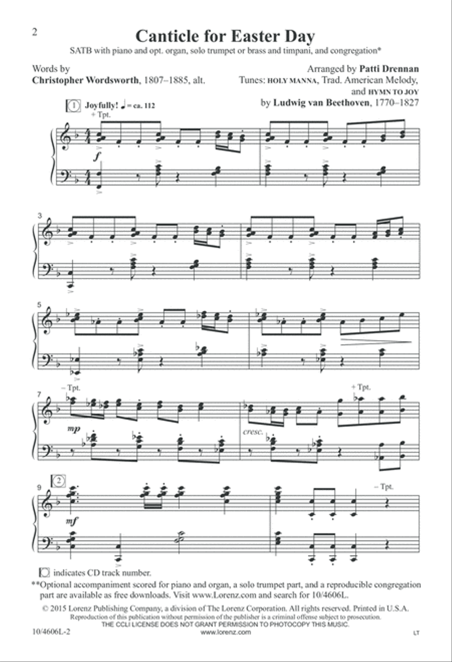 Canticle for Easter Day Canticle for Easter Day 4-Part scores gallery preview page 2