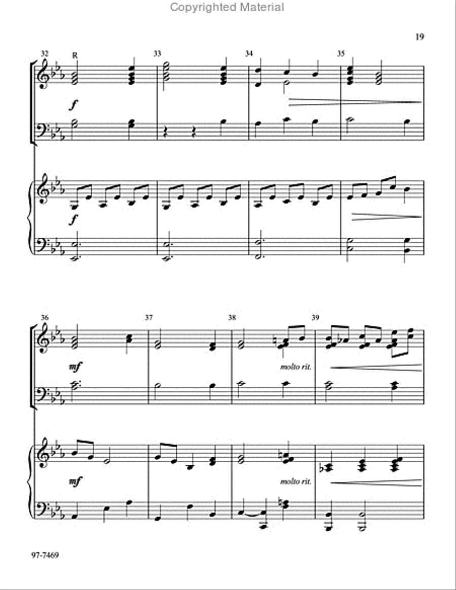 Lenten Folio for Handbells and Piano Handbell Choir scores gallery preview page 19
