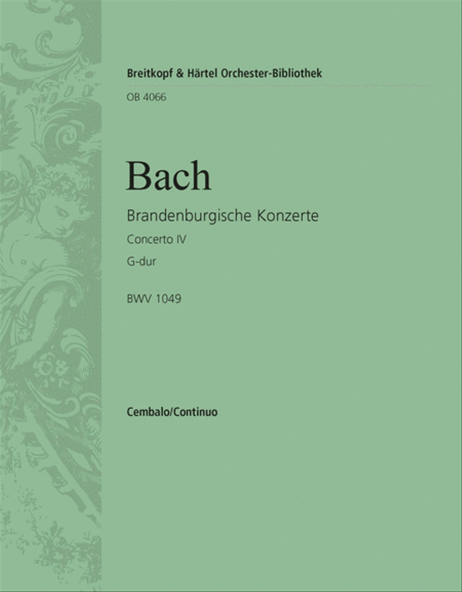 Brandenburg Concerto No. 4 in G major BWV 1049 Orchestra scores gallery preview page 1