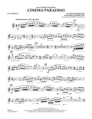 Cinema Paradiso (Flexible Solo with Band) - Bb Clarinet 1