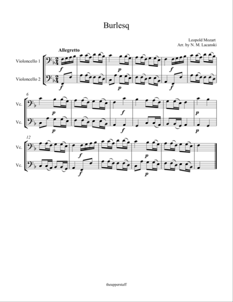 Burlesq Burlesq String Duet scores gallery preview page 1