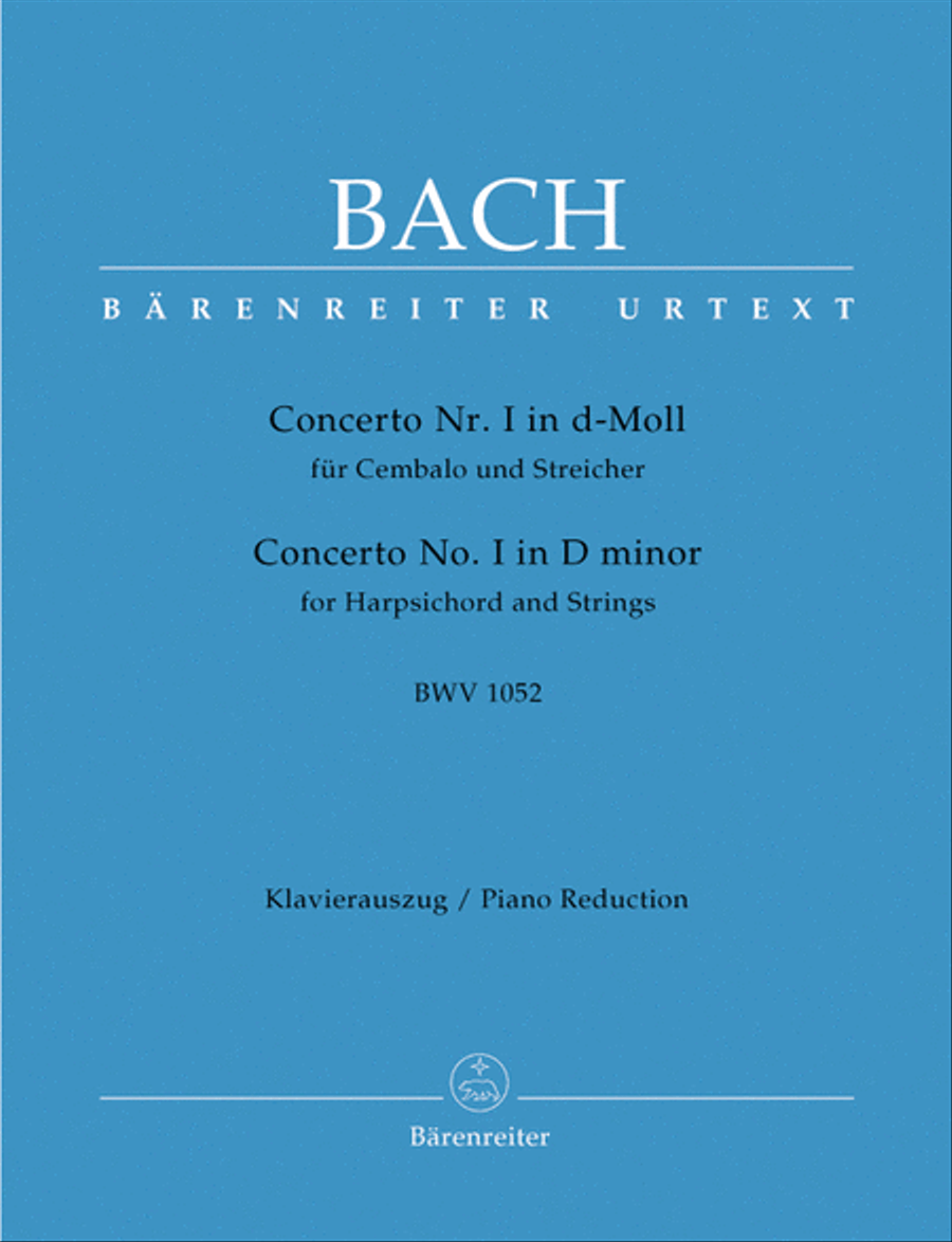 Concerto for Harpsichord and Strings No. 1 d minor BWV 1052 Harpsichord scores gallery preview page 1