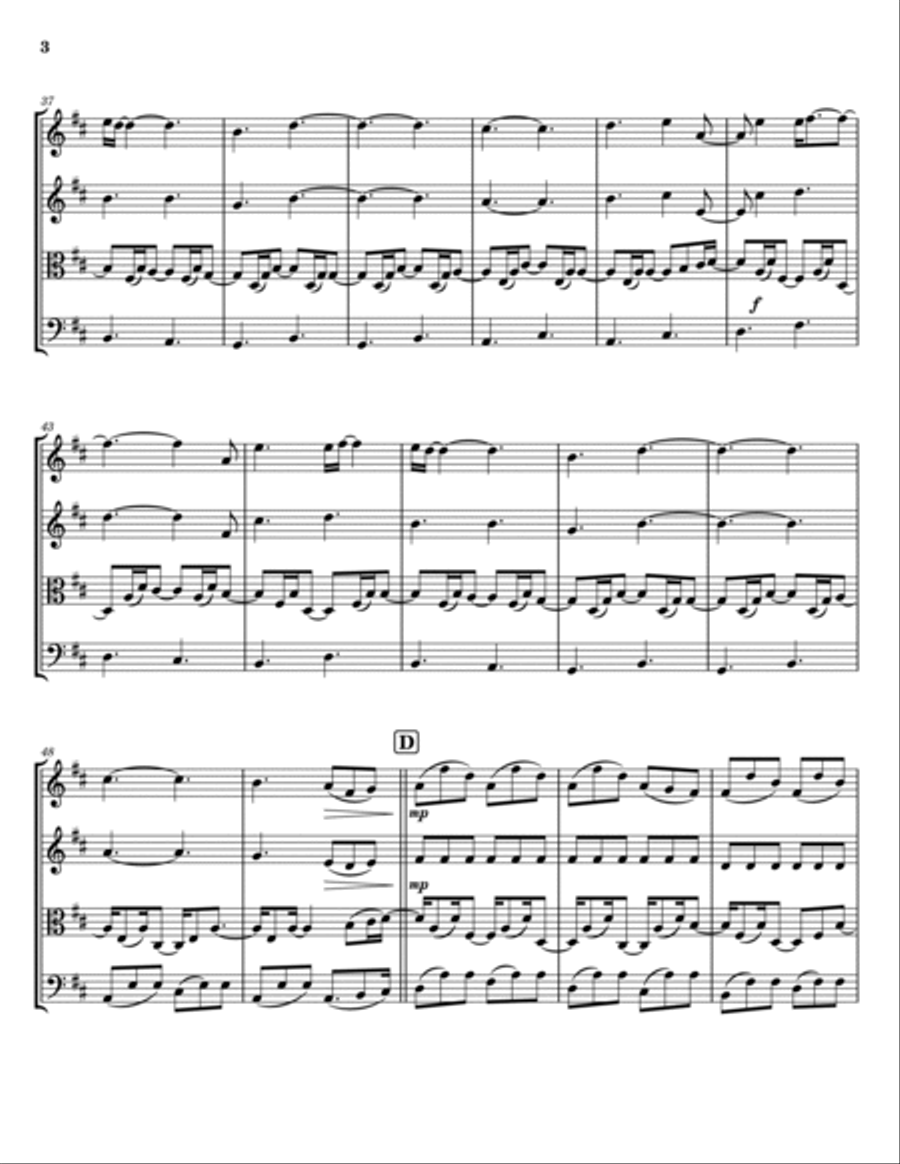 Flightless Bird, American Mouth String Quartet scores gallery preview page 3