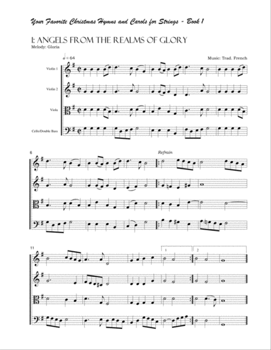 Your Favorite Christmas Hymns and Carols for Strings, Book 1 String Orchestra scores gallery preview page 3