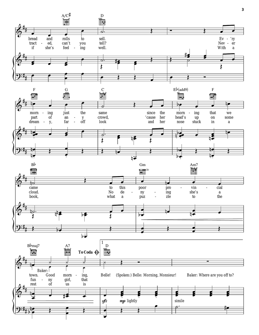 Belle (from Beauty And The Beast) Guitar scores gallery preview page 3