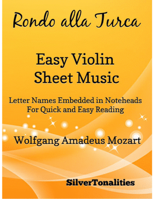 Book cover for Rondo alla Turca Easy Violin Sheet Music