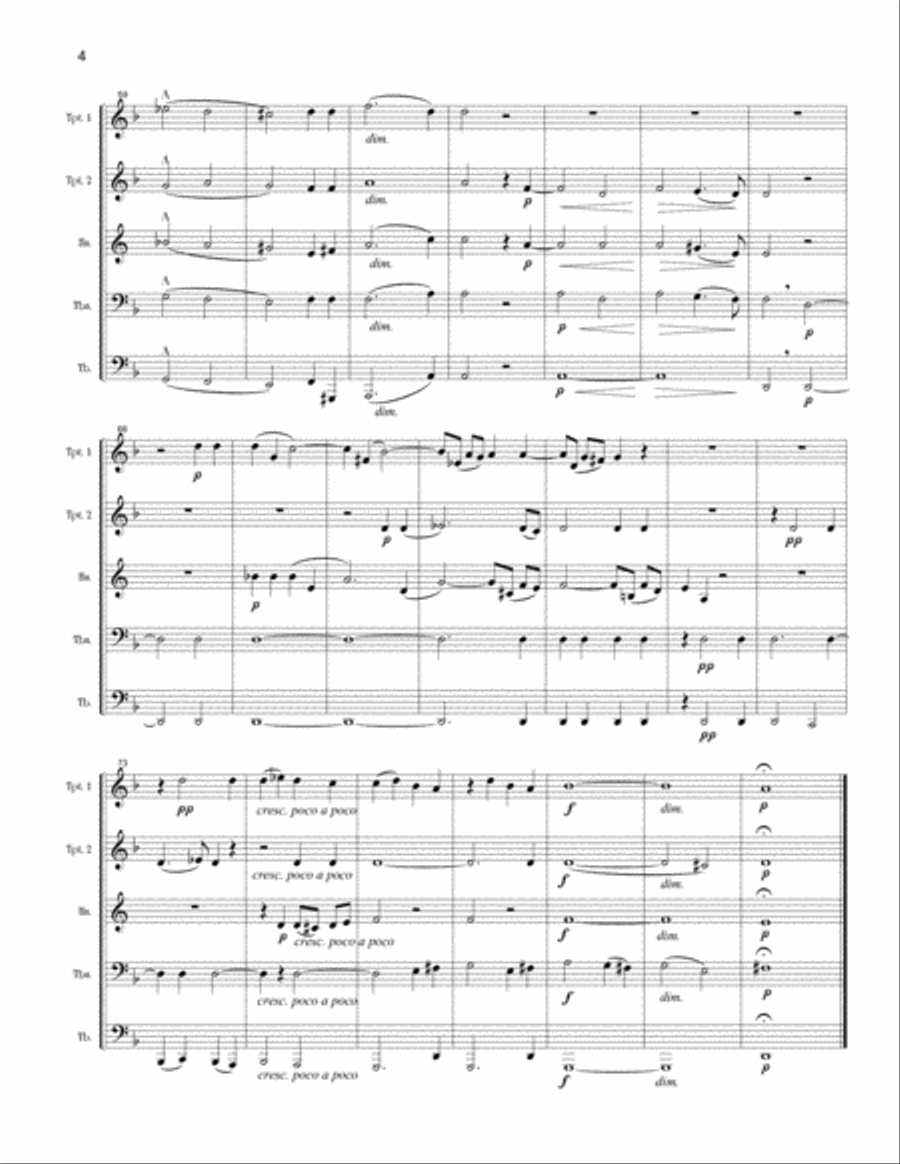 Christus factus est Brass Ensemble scores gallery preview page 5