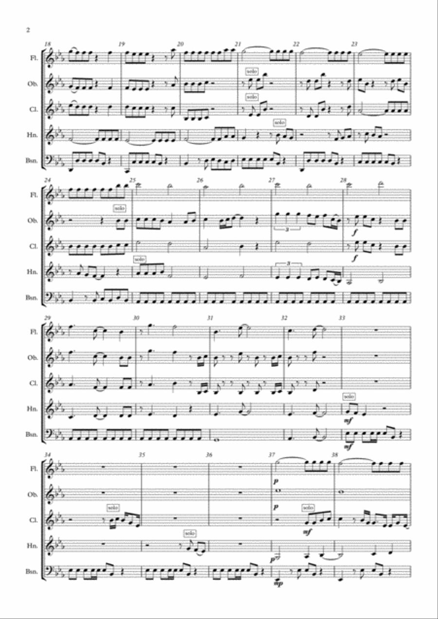 Under Pressure Woodwind Quintet scores gallery preview page 2