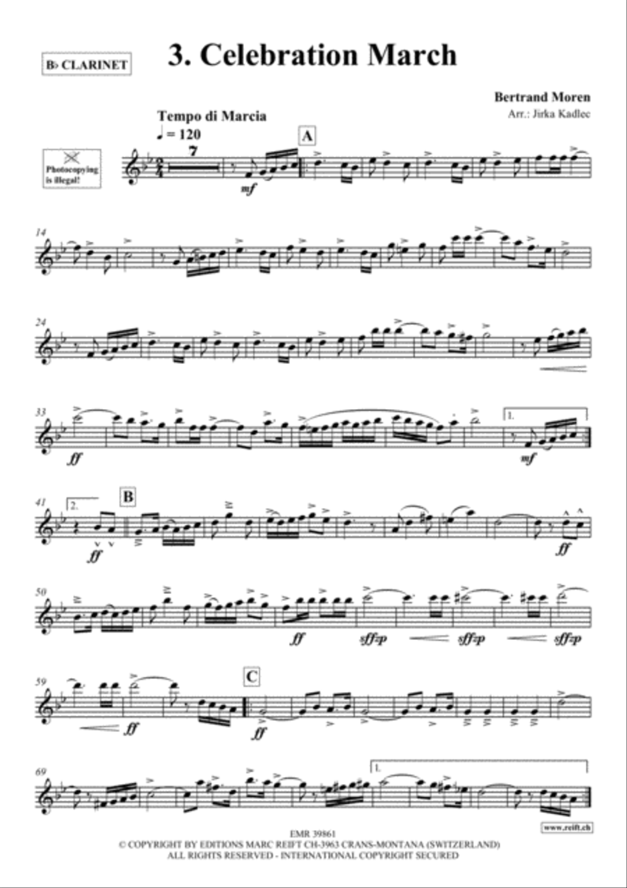 10 Greatest Famous Marches Clarinet Solo scores gallery preview page 5