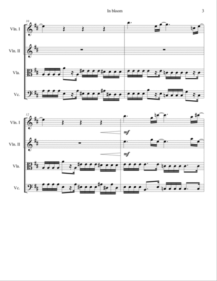 In Bloom String Quartet scores gallery preview page 3