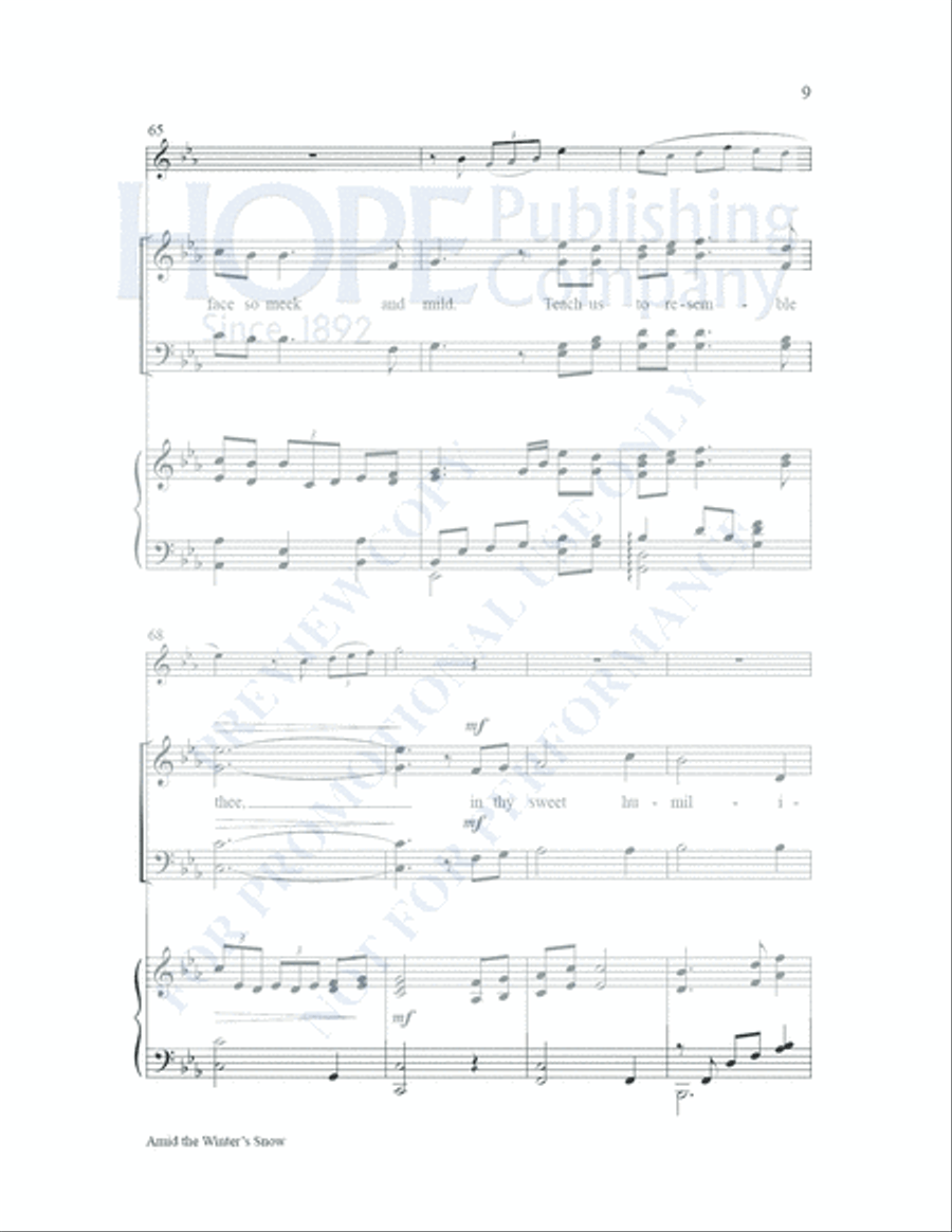 Amid the Winter's Snow Amid the Winter's Snow Choir scores gallery preview page 10