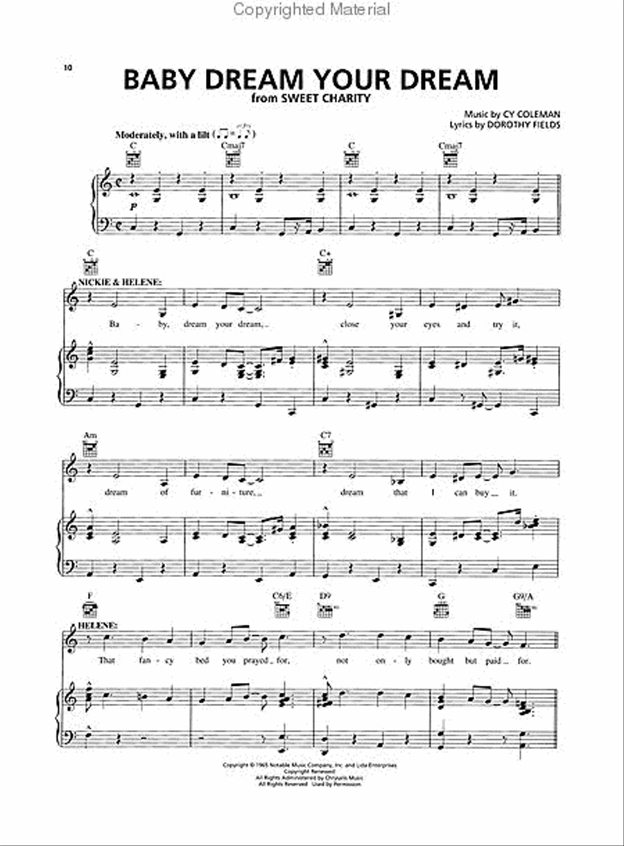Cy Coleman Anthology Piano, Vocal, Guitar scores gallery preview page 2