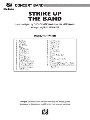 Book cover for Strike Up the Band: Score