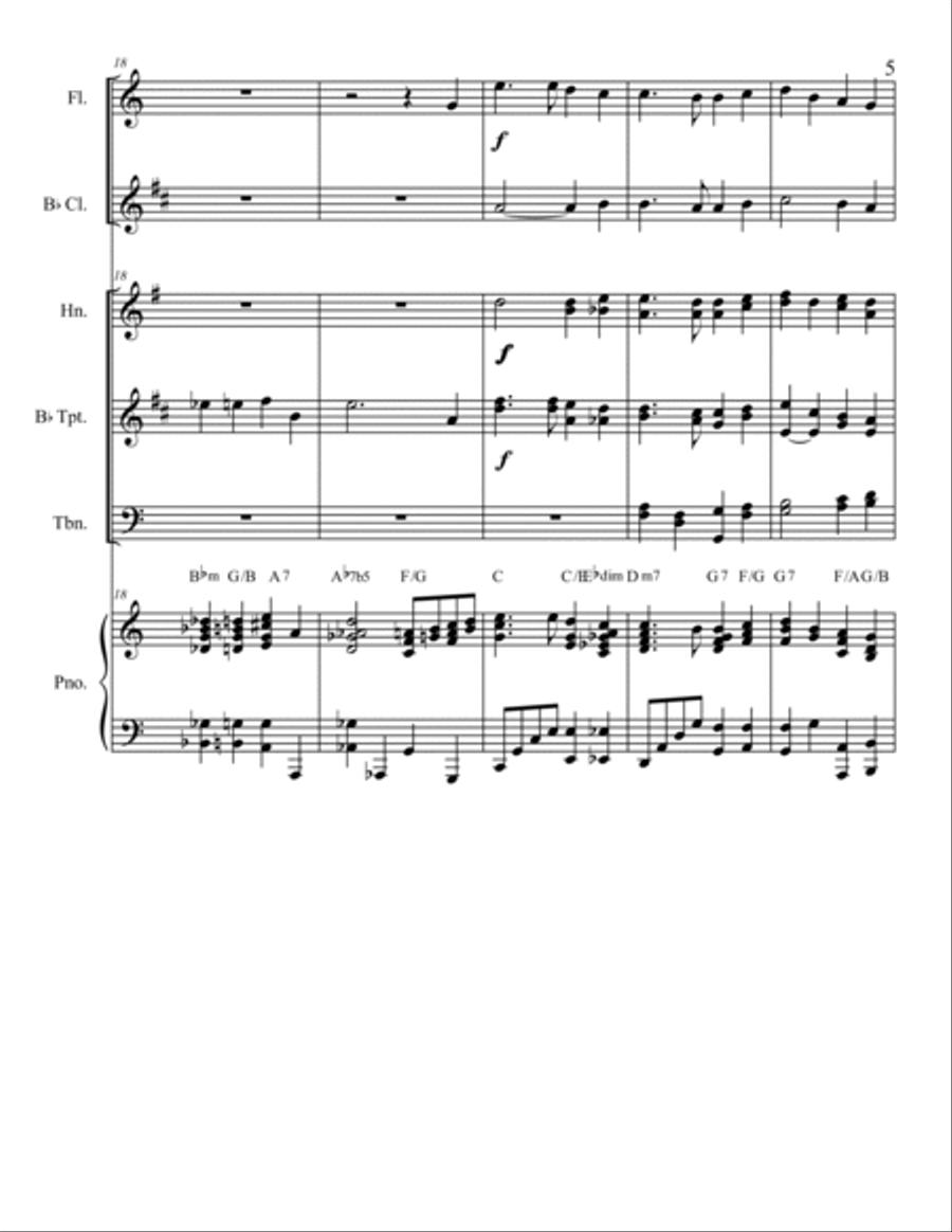 America the Beautiful Piano & Orchestra (Tr,Tb,Hn,Cl,Fl) TB scores gallery preview page 5