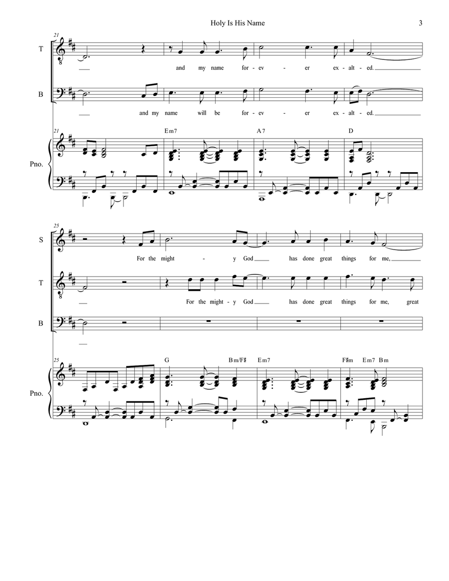 Holy Is His Name 4-Part scores gallery preview page 3