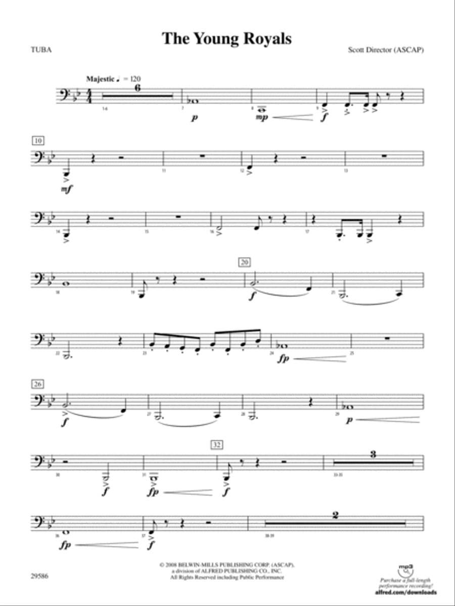 The Young Royals: Tuba Concert Band scores gallery preview page 1