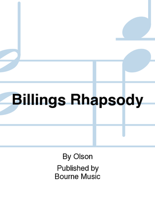 Book cover for Billings Rhapsody