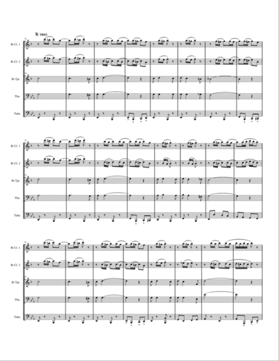 Beer Barrel Polka (roll Out The Barrel) Clarinet scores gallery preview page 5