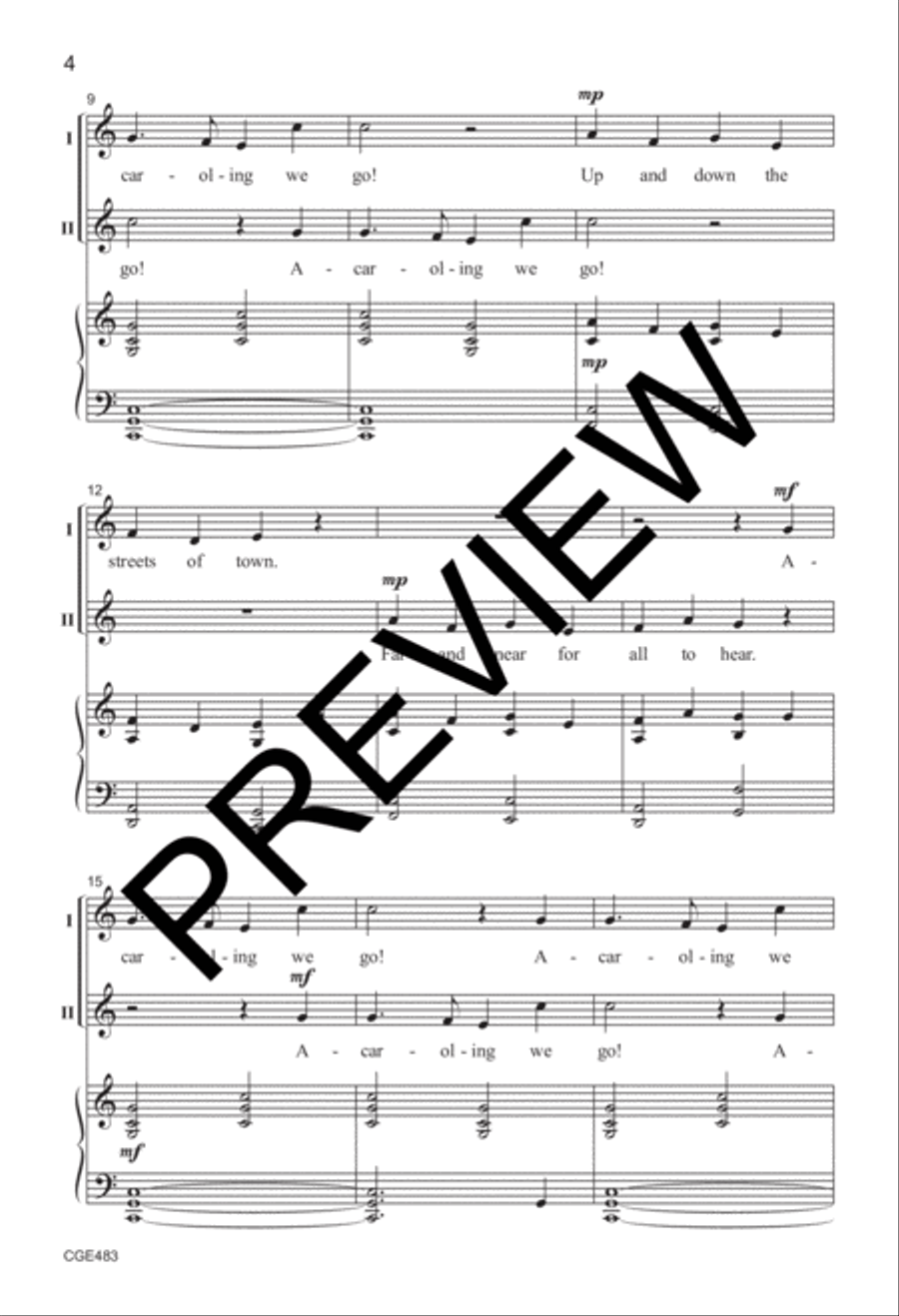 ACaroling We Go (Two-part) 2-Part scores gallery preview page 3