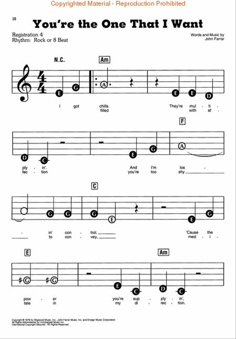 E-Z Play Today #339. Grease Is Still the Word Electronic Keyboard scores gallery preview page 4