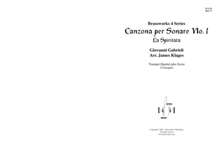 Book cover for Canzona per Sonare No. 1 - La Spiritata