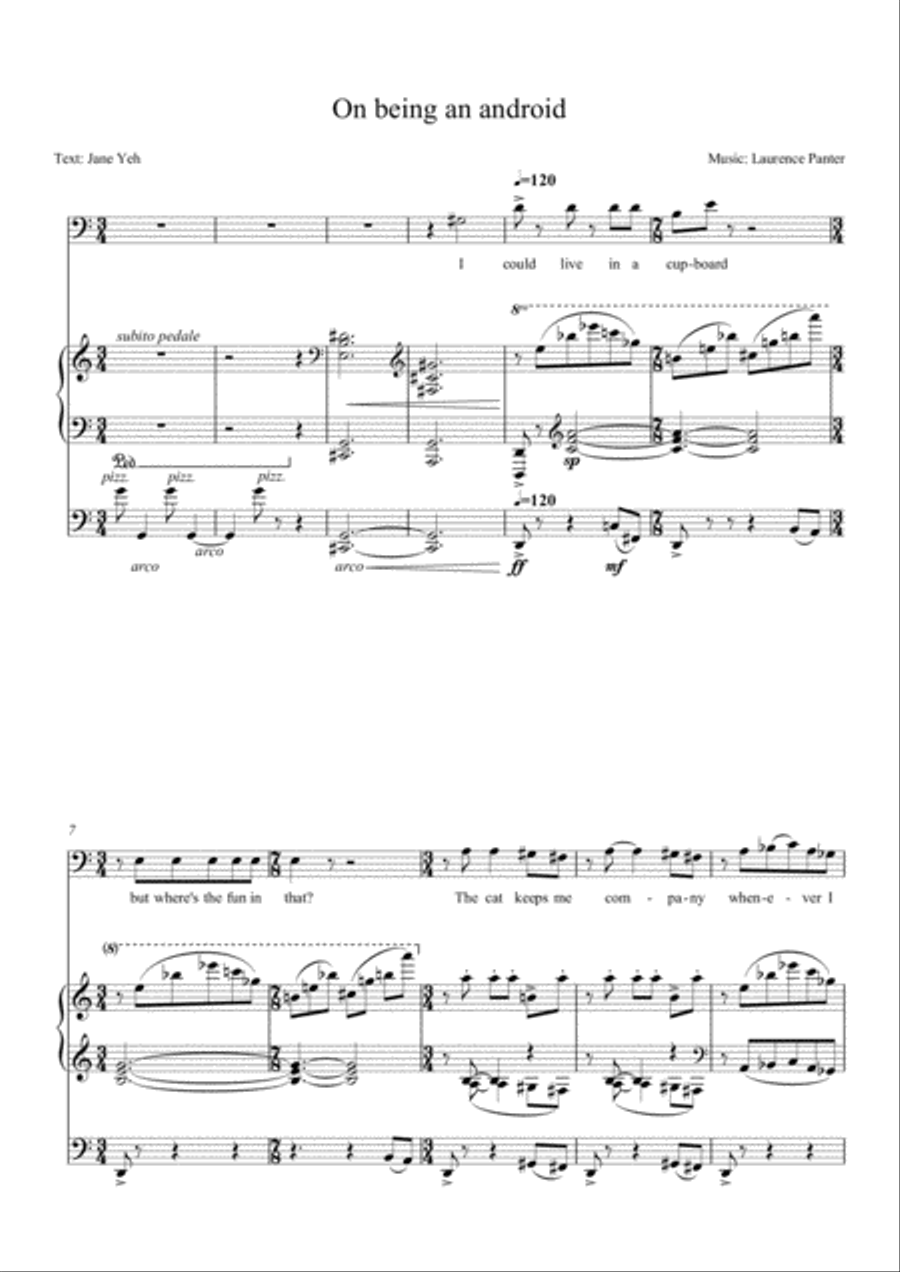 On being an android Small Ensemble scores gallery preview page 1