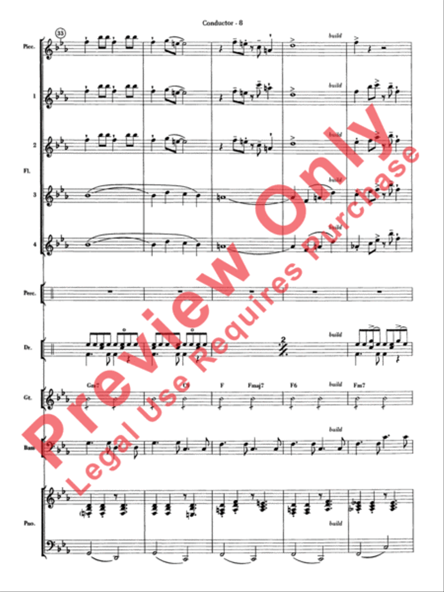 Sleigh Ride Samba Flute Choir scores gallery preview page 9